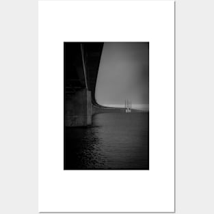 In the beautiful evening light lies the Öresund Bridge, which connects Sweden and Denmark Posters and Art